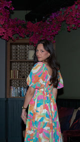 Vestido Largo Fluido Estampado