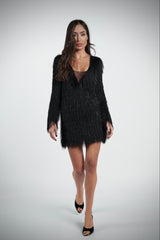 Vestido fiesta de flequillo