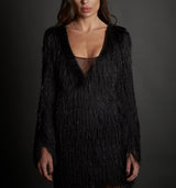 Vestido fiesta de flequillo