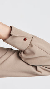 Vestido Macarena beige – Roots VISS Madrid