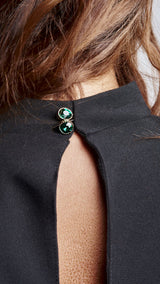 Vestido Macarena negro – Roots VISS Madrid, corte recto