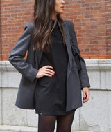 Vestido Macarena negro – Roots VISS Madrid, corte recto