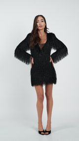 Vestido fiesta de flequillo